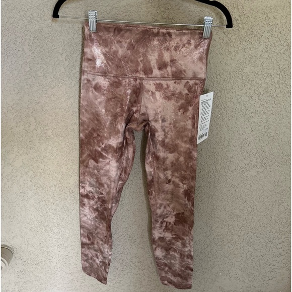 lululemon athletica Other - Lululemon Align pant 25”, Shine, Rose Foil leggings